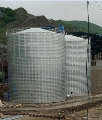 宋洛乡粮食钢板仓的安装全过程不用热焊接